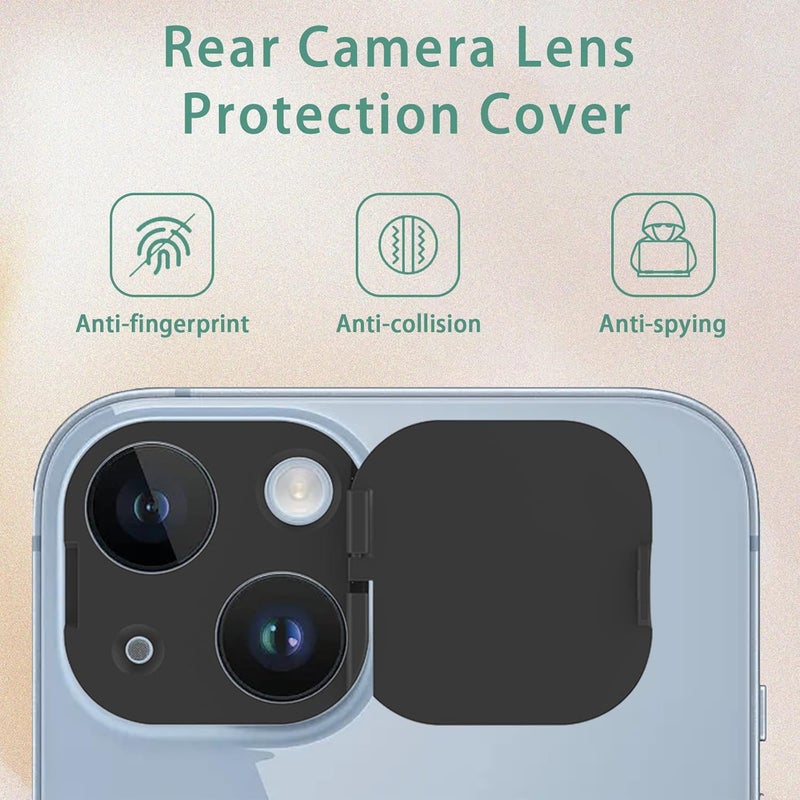 EYSOFT Phone Camera Lens Cover Compatible for iPhone 14/iPhone 14 Plus,Camera Lens Protector to Protect Privacy and Security,Strong Adhesive Black - Image 5